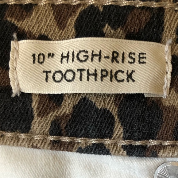 Like New J.Crew 10" Highest-Rise Stretch Skinny Toothpick Jean Leopard Print 28 - Picture 8 of 12